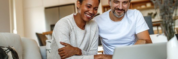 Couple make changes to their Marsden Building Society mortgage online