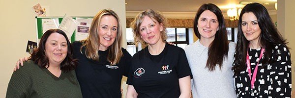 : L-R: Michaela Kenny (Community Foundation for Lancashire), Cath Eddisford and Jayne Bradshaw (Greater Good Project), Kelly Court (Community Foundation for Lancashire), Rebecca Hargrave (Marsden Building Society)