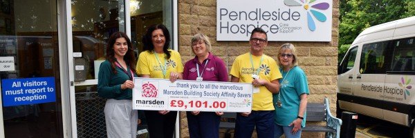Pendleside Hospice and Marsden colleagues celebrate raising £9k through Affinity Savings