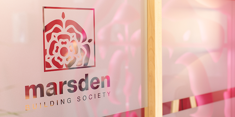 Marsden Building Society Logo Window Banner