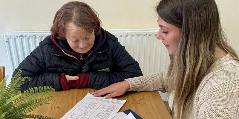 Local resident taking part in a Money Management workshops at the Colne Open Door Centre, funded by Marsden Building Society